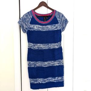 Knit blue stripe dress by Red Paint misses size XL or women's size Small